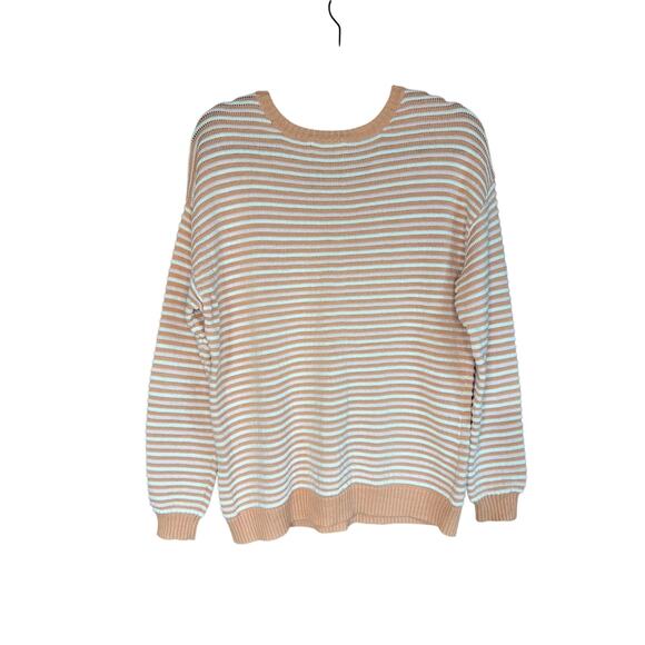 Christopher & Banks Women’s Pink Stripe Pullover Sweater, Size XL, GUC - Picture 2 of 8